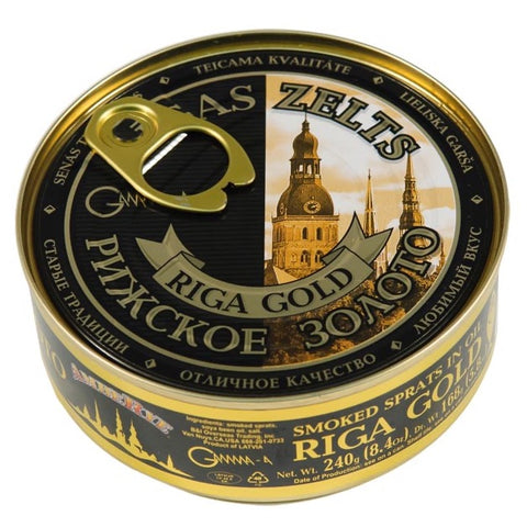 Riga Gold Smoked Sprats in Oil( Easy Opener)