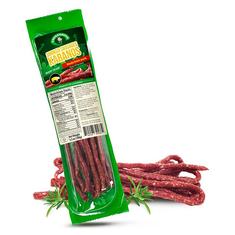 Krekenavos Pork Kabanos Dried Smoked Sausages