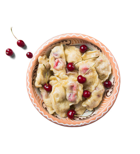 Tatyana's Hand-Made Cherry Vareniki (Cherry Pierogi)